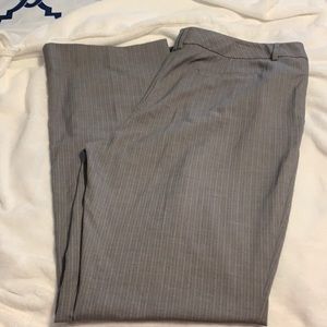 New York & Company Light Gray Pinstripe Trousers